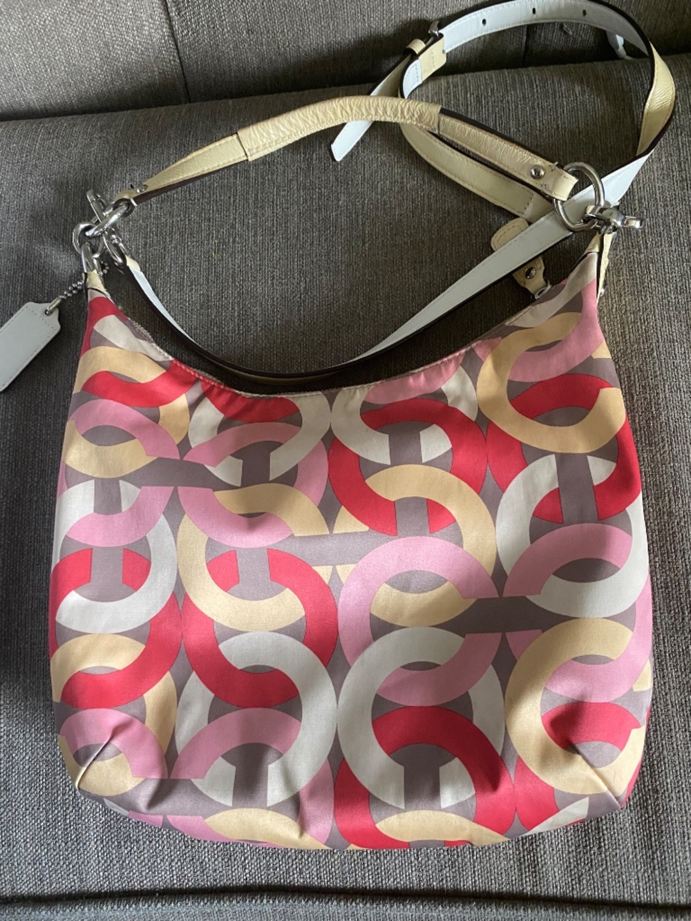 Coach signature C Y2K Kristin sateen handbag converts shoulder bag - Picture 2 of 2